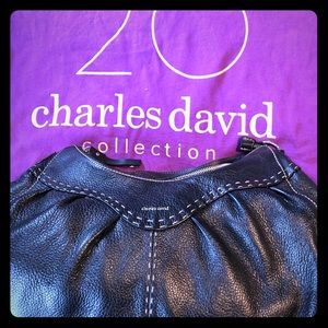 Charles David Black leather hobo